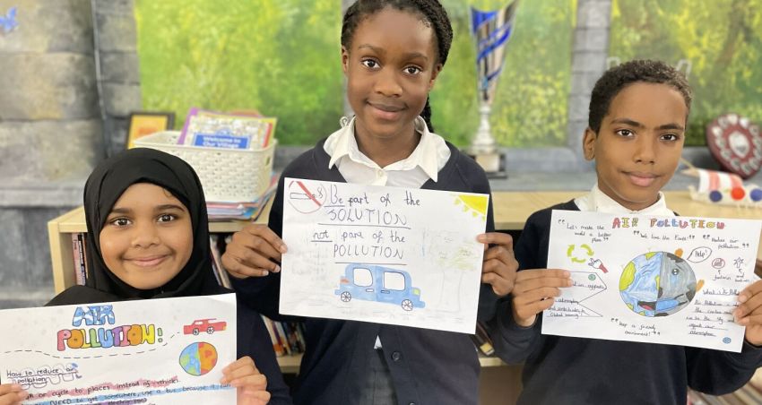 Stimpson Avenue pupils raise awareness of air pollution with winning poster designs